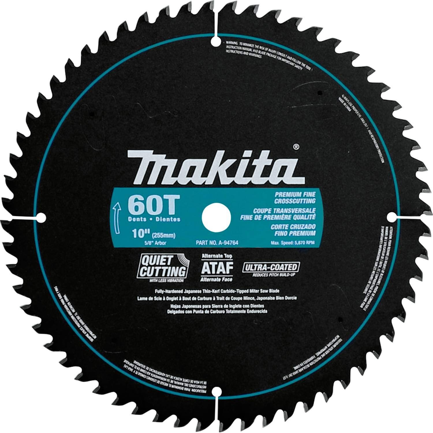 Lame Makita A-94764 de 25,4 cm avec ultra revêtu pour ateliers exigeants