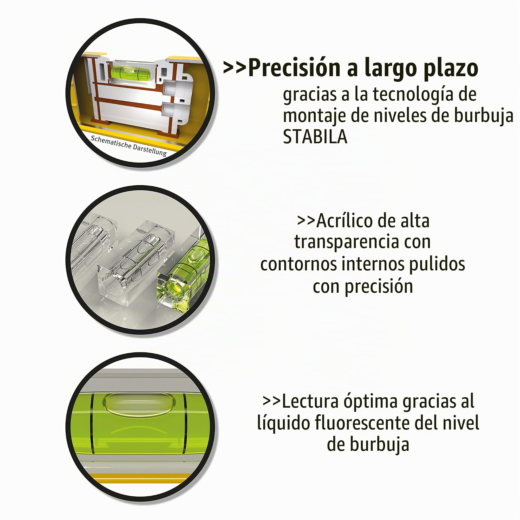 Nivel de burbuja magnético Stabila 80 ASM de 30 cm.