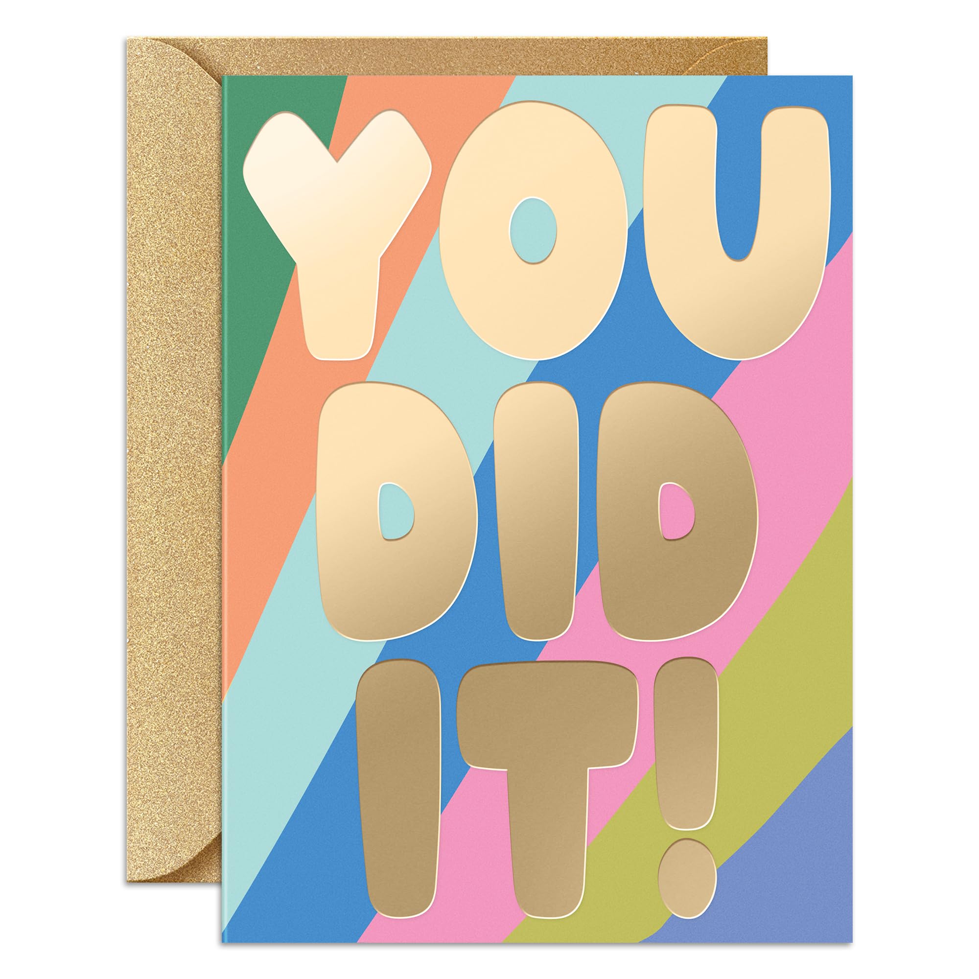 Sweetzer & Orange Congratulations Card with Gold Foil – 5”x7” Premium Greeting Card with Envelope & Seal – Thick Cardstock Elegant Design for