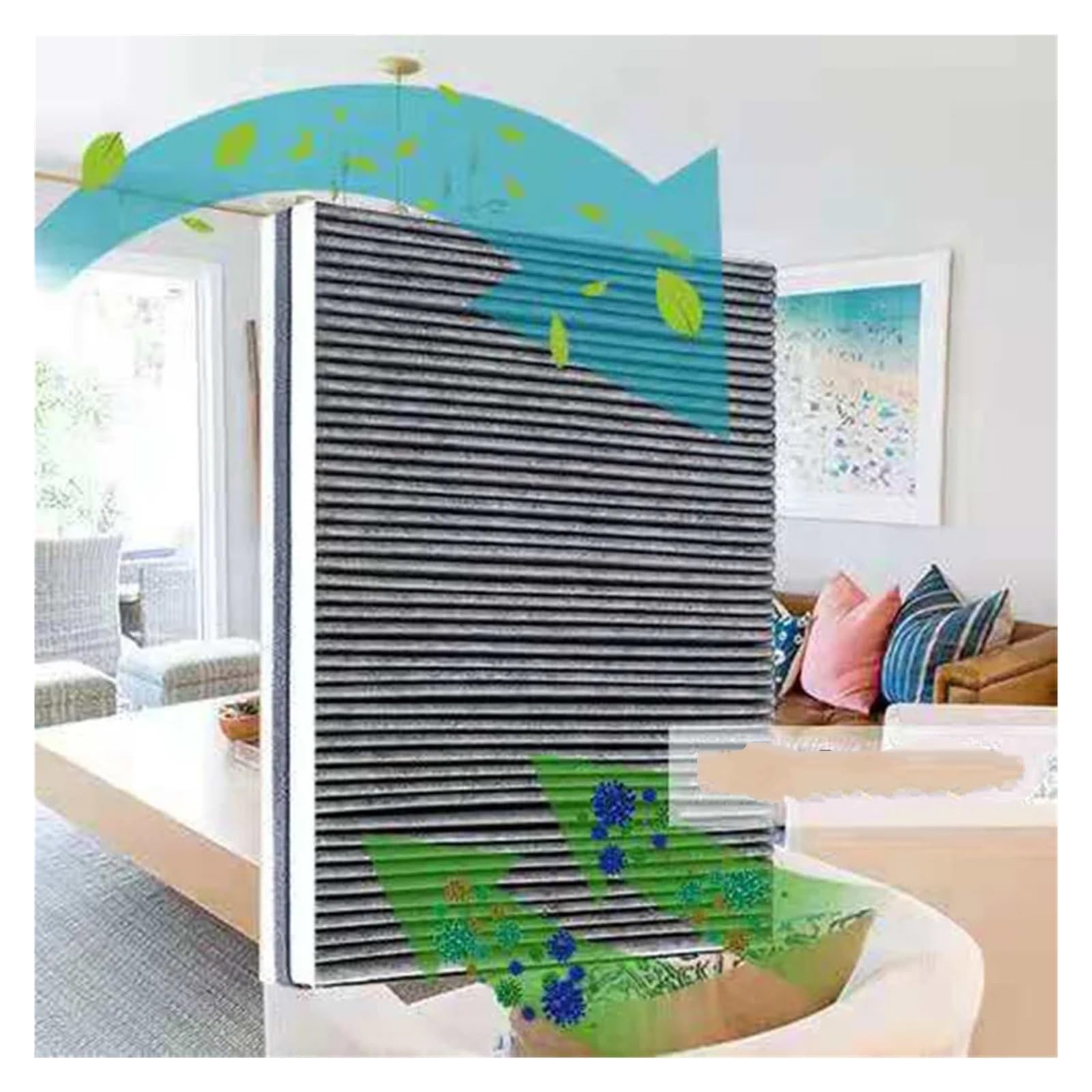 Filtro De Partículas Aire Purificador, Compatible Con Philips AC4076 | Para Modelos FY3107 AC4016 ACP017 AC4147 AC4072, Cartucho De Repuesto En Malla Fina Elemento Panel Filtro