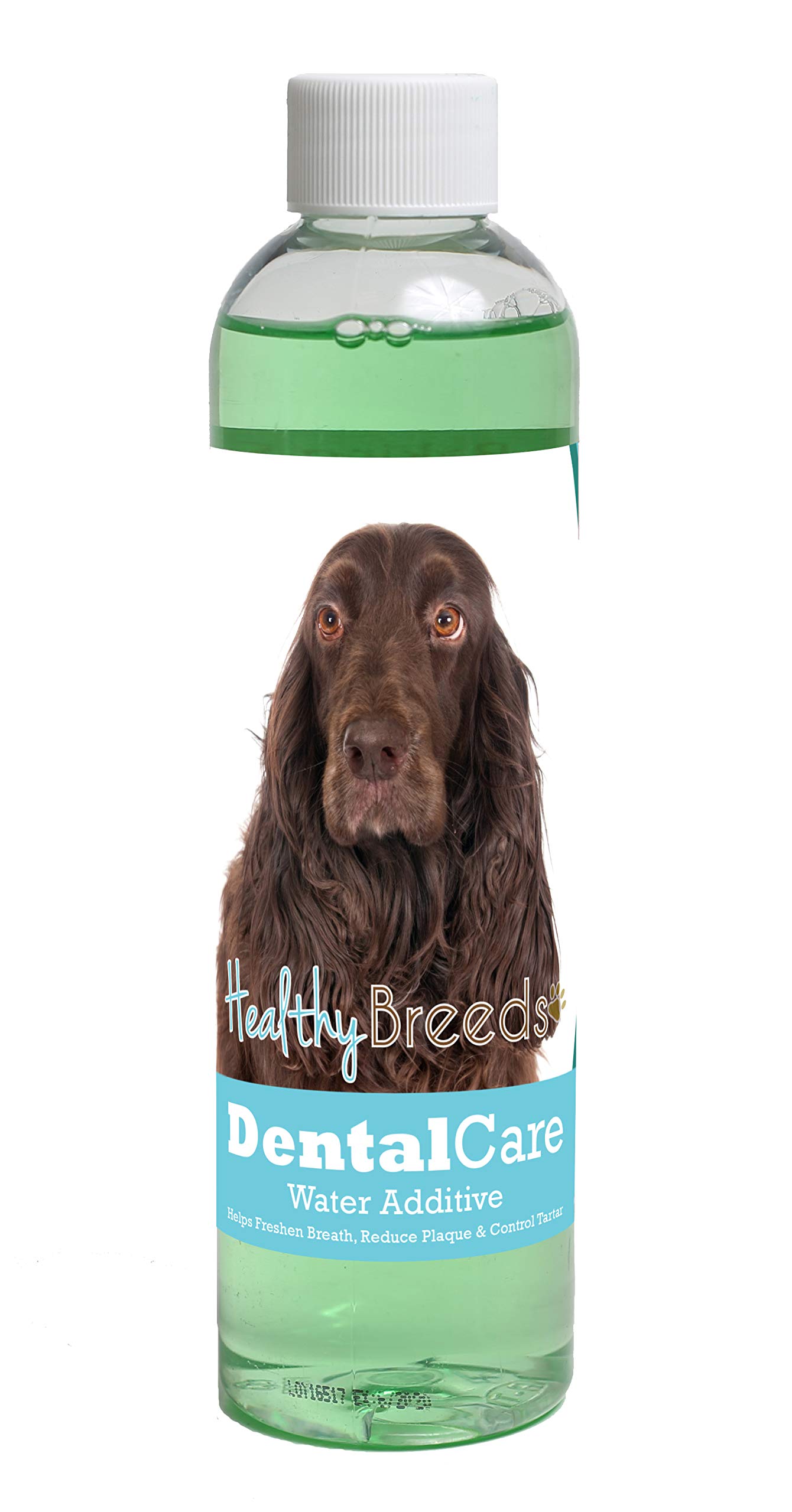 Healthy Breeds Dog Dental Care Water Additive for Field Spaniel - Helps Freshen Breath, Reduce Plaque &amp; Control Tartar - Mint Flavor - 8 oz