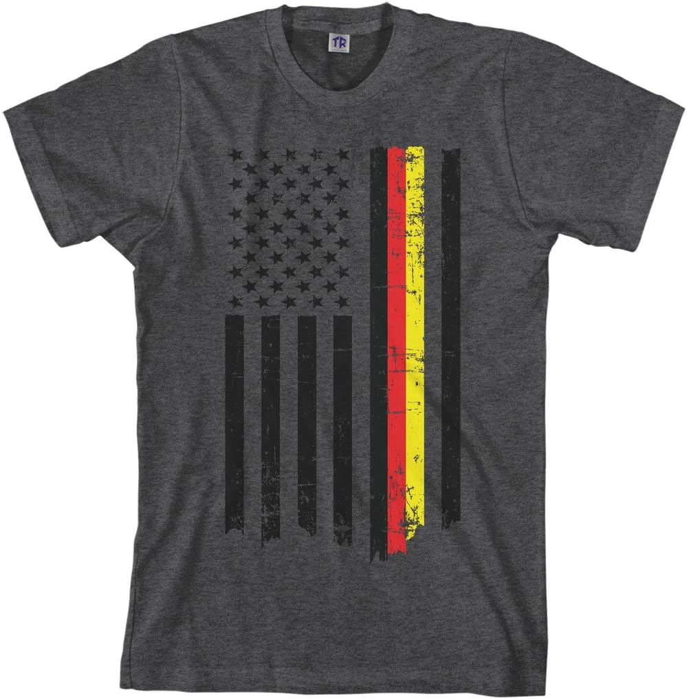 Threadrock Men's Germany USA German American Flag T-Shirt