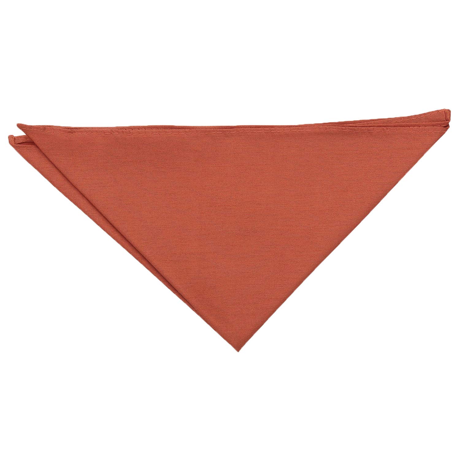 Dqt Men's Rust Plain Shantung Pocket Square - Wedding, Business & Formal Suit Handkerchief