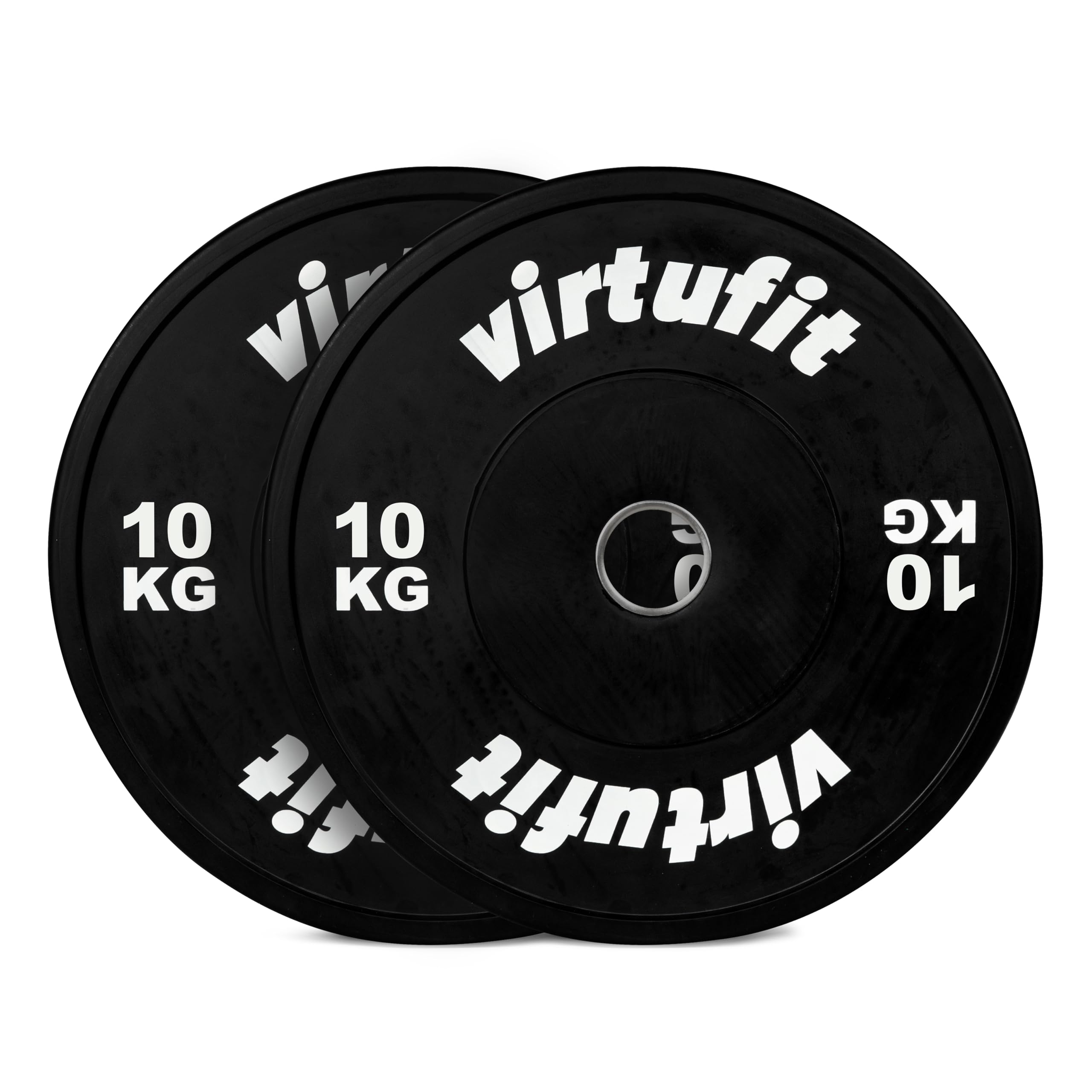 VirtuFit Set de plaques bumper en caoutchouc - Disque de poids olympique - 50 mm - Set de 2 x 10 kg