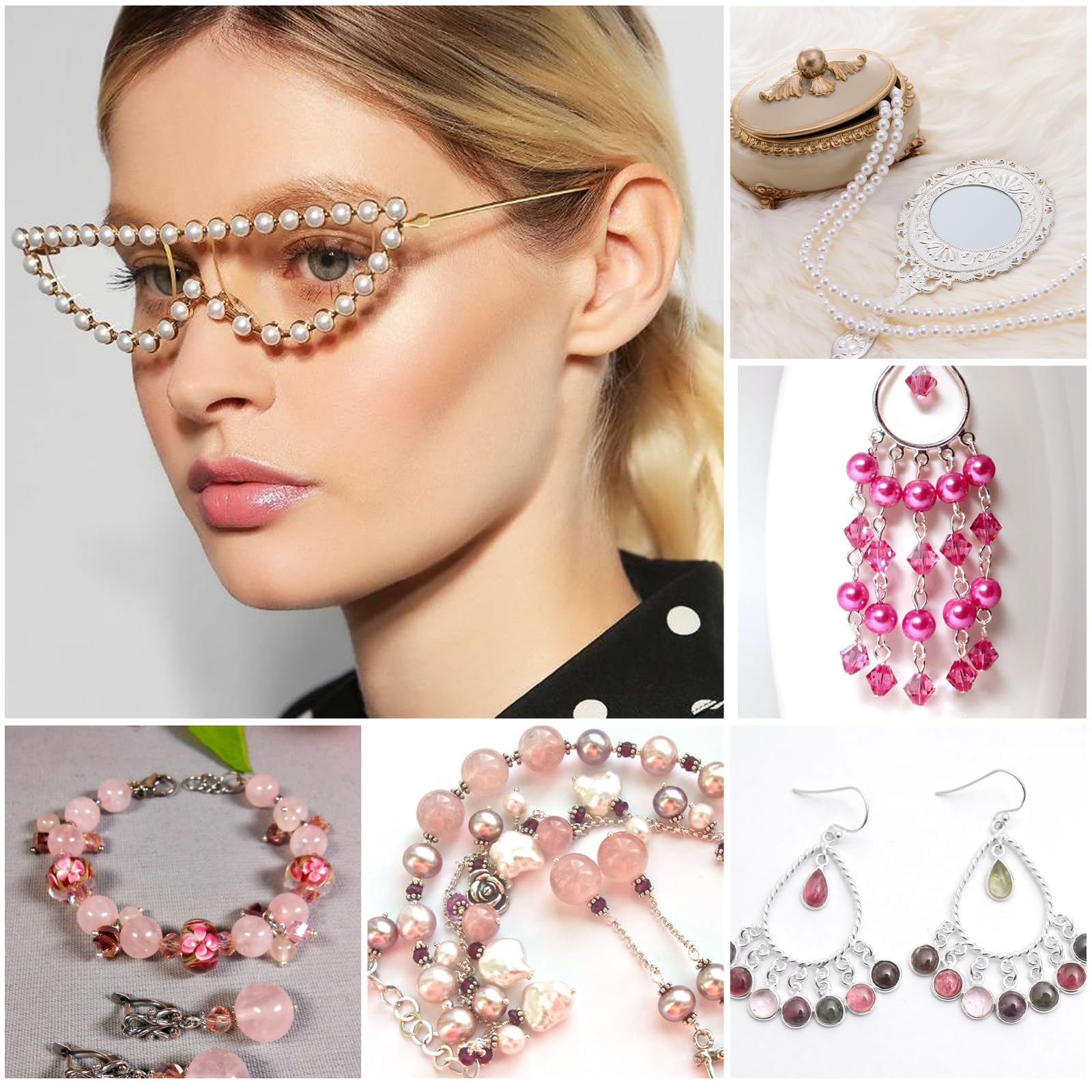 6000 Perline Per Braccialetti Fai Da Te, 24 Colori, 6mm, Con Ciondoli E Accessori, Kit Bigiotteria Per Bambini E Adulti - 3