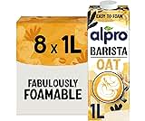 Alpro Barista Oat Drink - Plant-Based Long Life Dairy Free & Lactose Free - Great for Coffee Foam - 1L (Pack of 8)