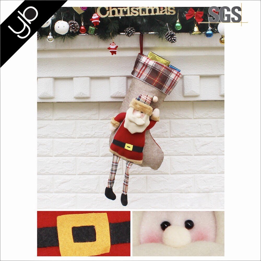 Christmas Stockings Woolen Fabric Christmas Santa Sock, 59x 24 cm Size Sock,Christmas Decoration,Perfect for Gift, Hanging in The Christmas Tree,Funny Design,Hanging Sock Indoor Decoration