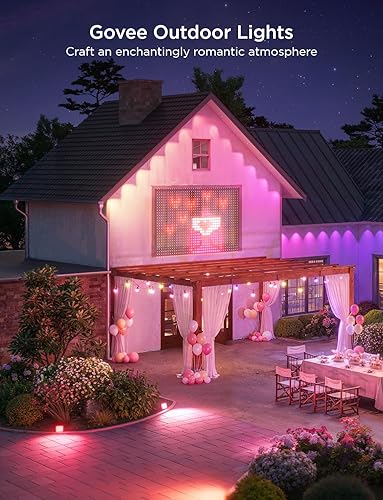 Miniatura 8 de Govee 2 luces permanentes para exteriores, luces RGBIC para exteriores de 100 pies con 72 luces LED, IP67 impermeable, 100 modos de escena con 40 lm
