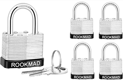 Candados con llave, candado de acero laminado, cerraduras iguales con llaves iguales, aro de plástico PE, este candado de almohadilla con materiales