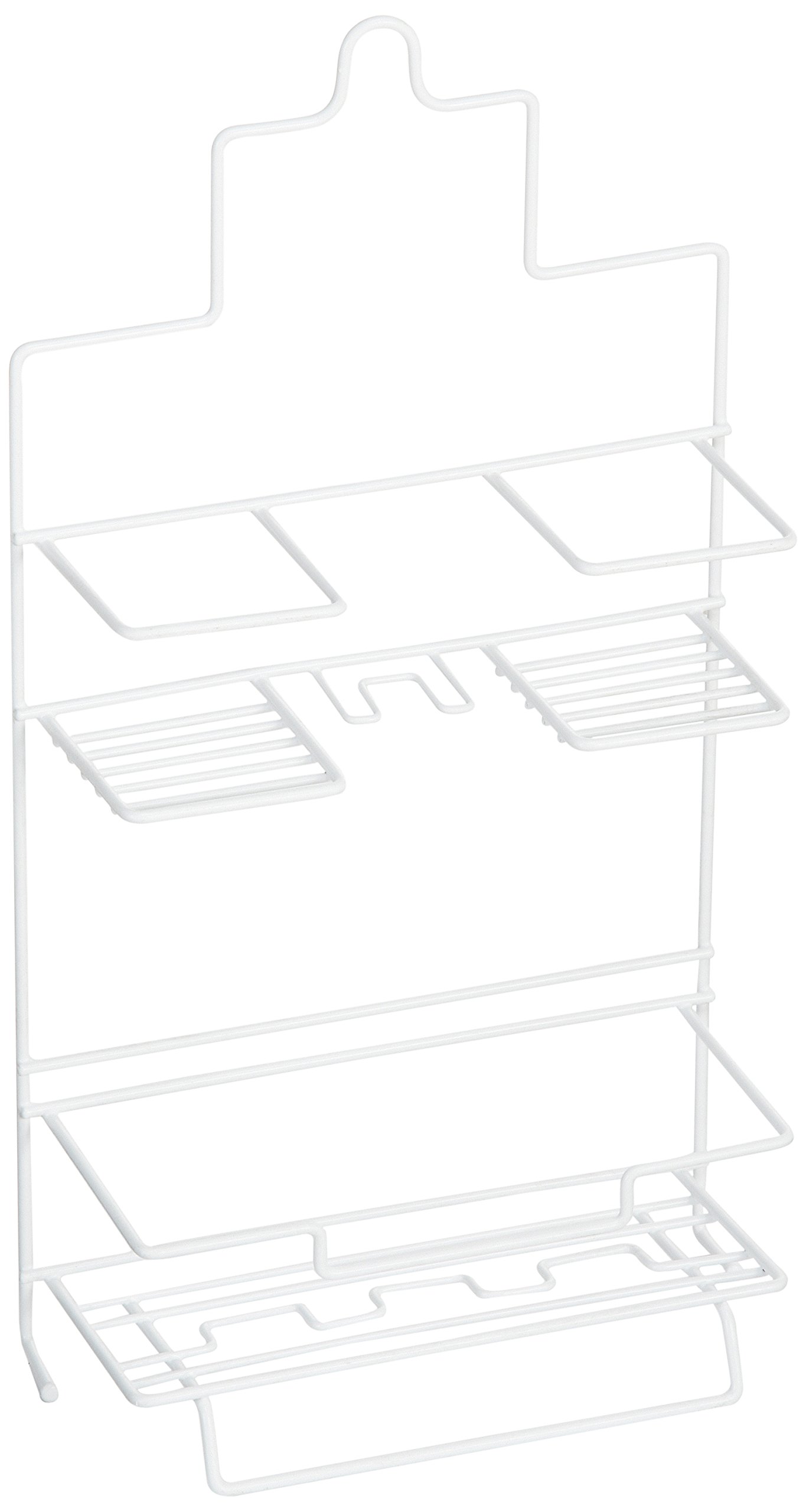 Panacea Grayline 41758 Deco Shower Caddy White