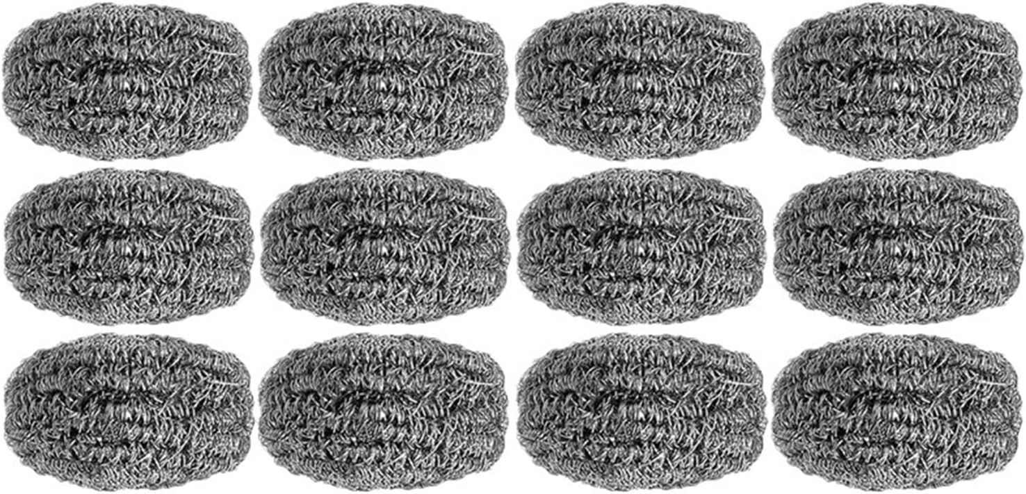 Stainless Steel Cleaning Ball， Multipurpose Kitchen Rustproof Oil Removal Scrubber(12PCS)
