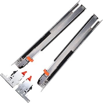 Pair of Salice Progressa 21 (533mm) Undermount Soft Close Kitchen Drawer Slides for 1/2 to 5/8 Material, 120lb Load Capacity, Full Extension Ball Bearing Drawer Slides - G5U6S533XXF6