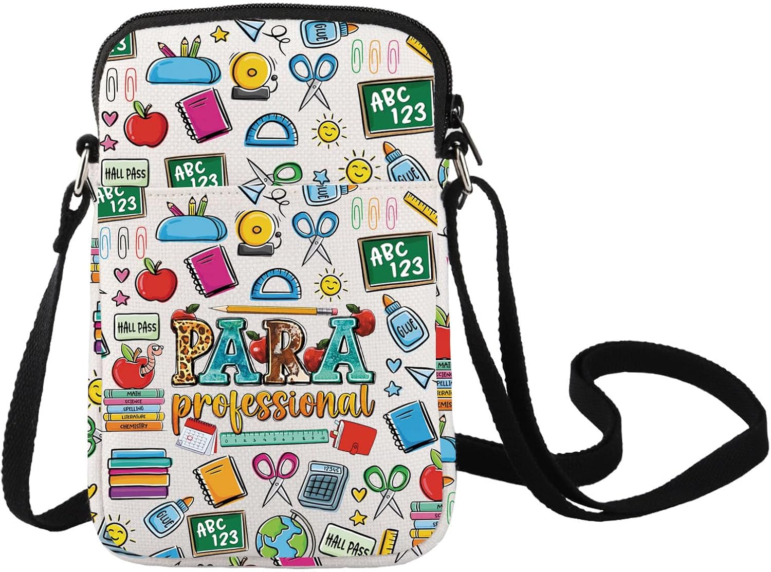 LEVLO Paraprofessional Crossbody Bag Para Teacher Gift Paraprofessional Appreciation Shoulder Bag Paraeducator Teacher Merch