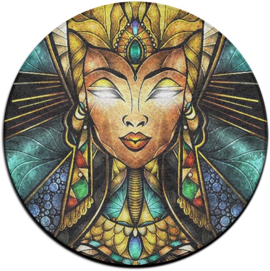 WBXWHYZ Ancient Egyptian Ankh Circular Doormat Bathtub Nonslip Comfortable Thickness 2-inch(Approx. 4.5 cm) Round Mat Memory Foam