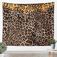 Erosebridal Leopard Print Tapestry - Cheetah Geometric Wall Hanging, African Safari Animal Decor, Modern Abstract 59x59 Inch Artwork for Kids, Boys, Men