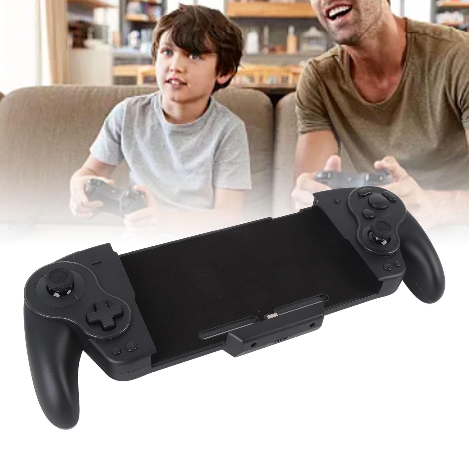 Fabater Controller Joypad Monopezzo con Luci RGB Programmazione Vibrazione Regolabile per Interruttori Tasti Meccanici Leggeri per Giochi (BLACK)