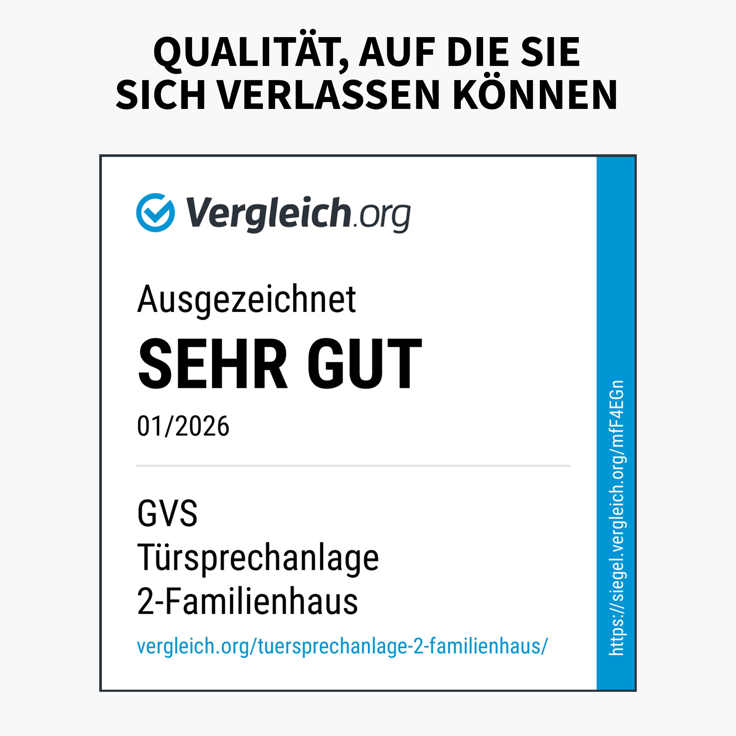GVS Video Türsprechanlage 2-Familienhaus - 3X 7 Zoll Monitor | Smarte Video Türklingel mit Kamera und Monitor - Gegensprechanlage mit Türöffner (AVS1289A)