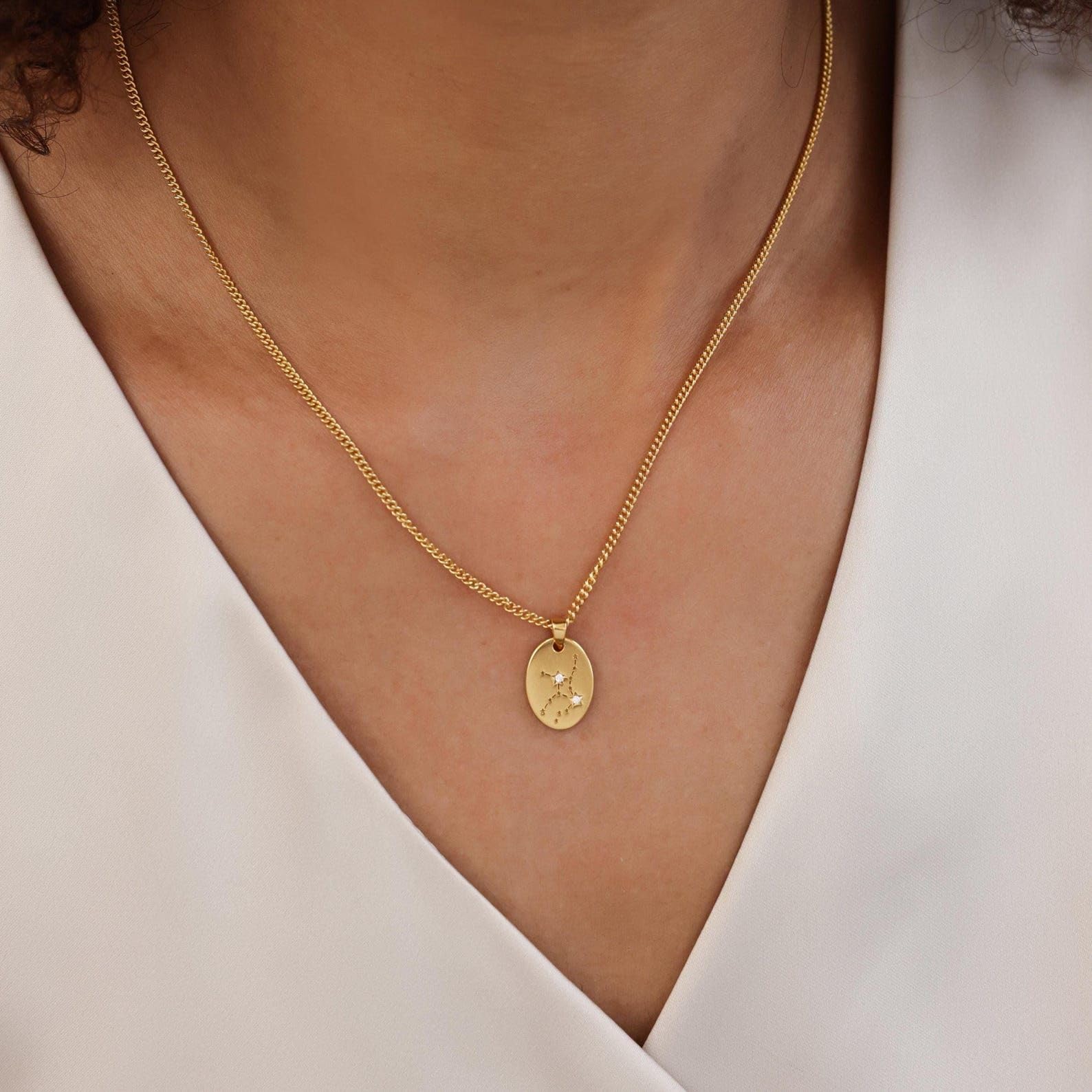 Collana di costellazione personalizzata argento sterling 925 personalizzato zodiaco pendente Collane stella segno ciondolo Compleanno fatto a mano anniversario