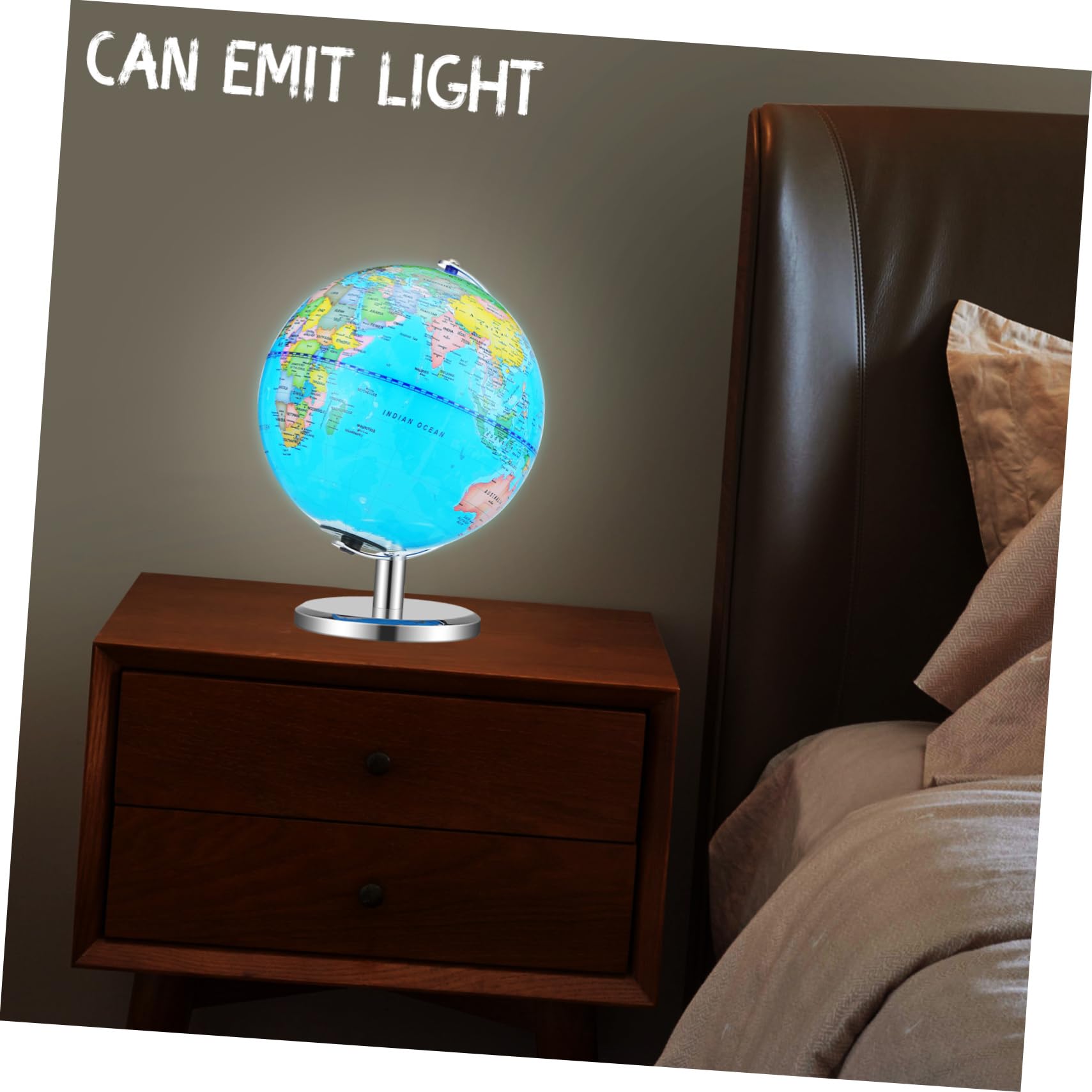 Globo Terráqueo Iluminado con Soporte de Mesa para Enseñanza