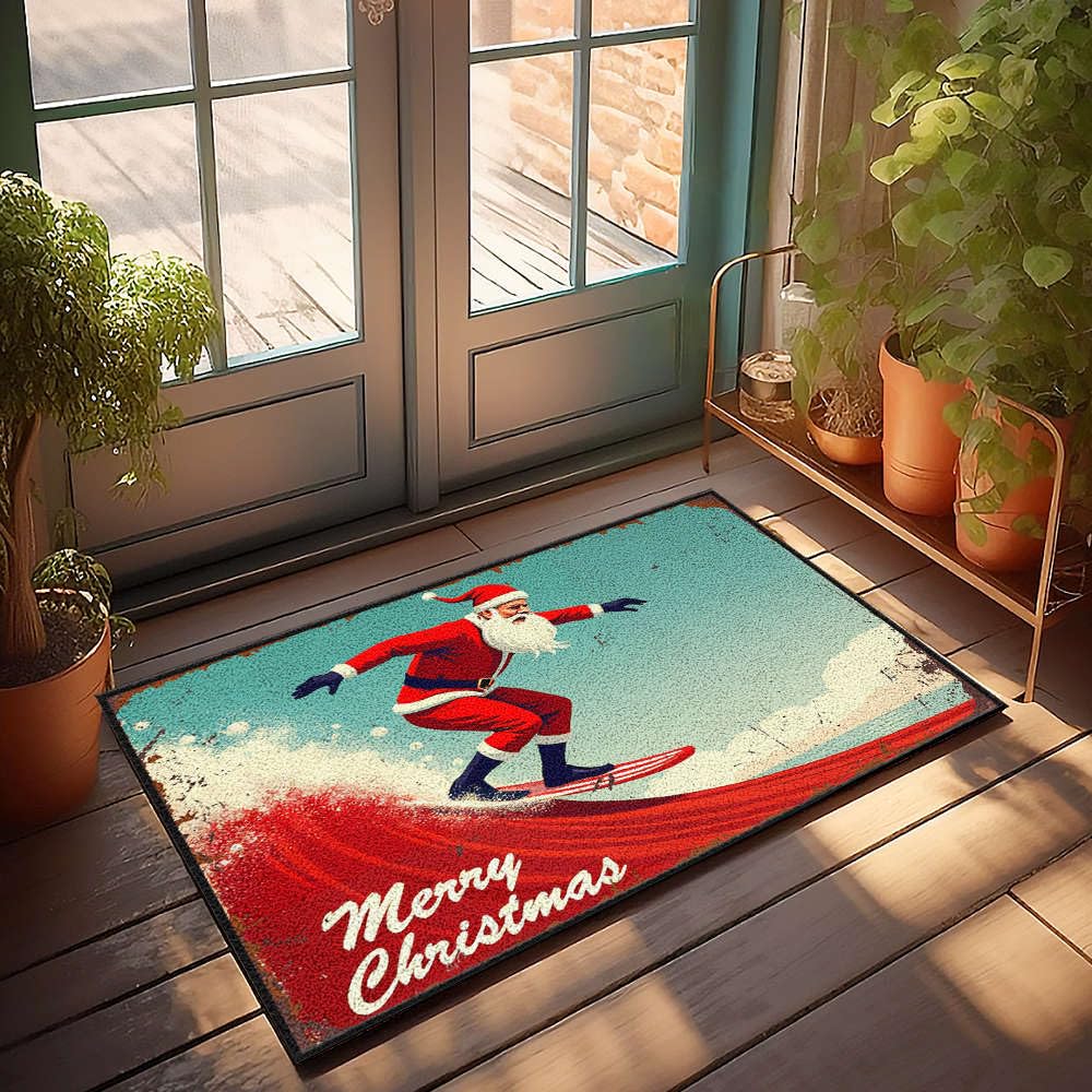 Paillasson d'extérieur amusant de 50 x 80 cm avec design de Noël