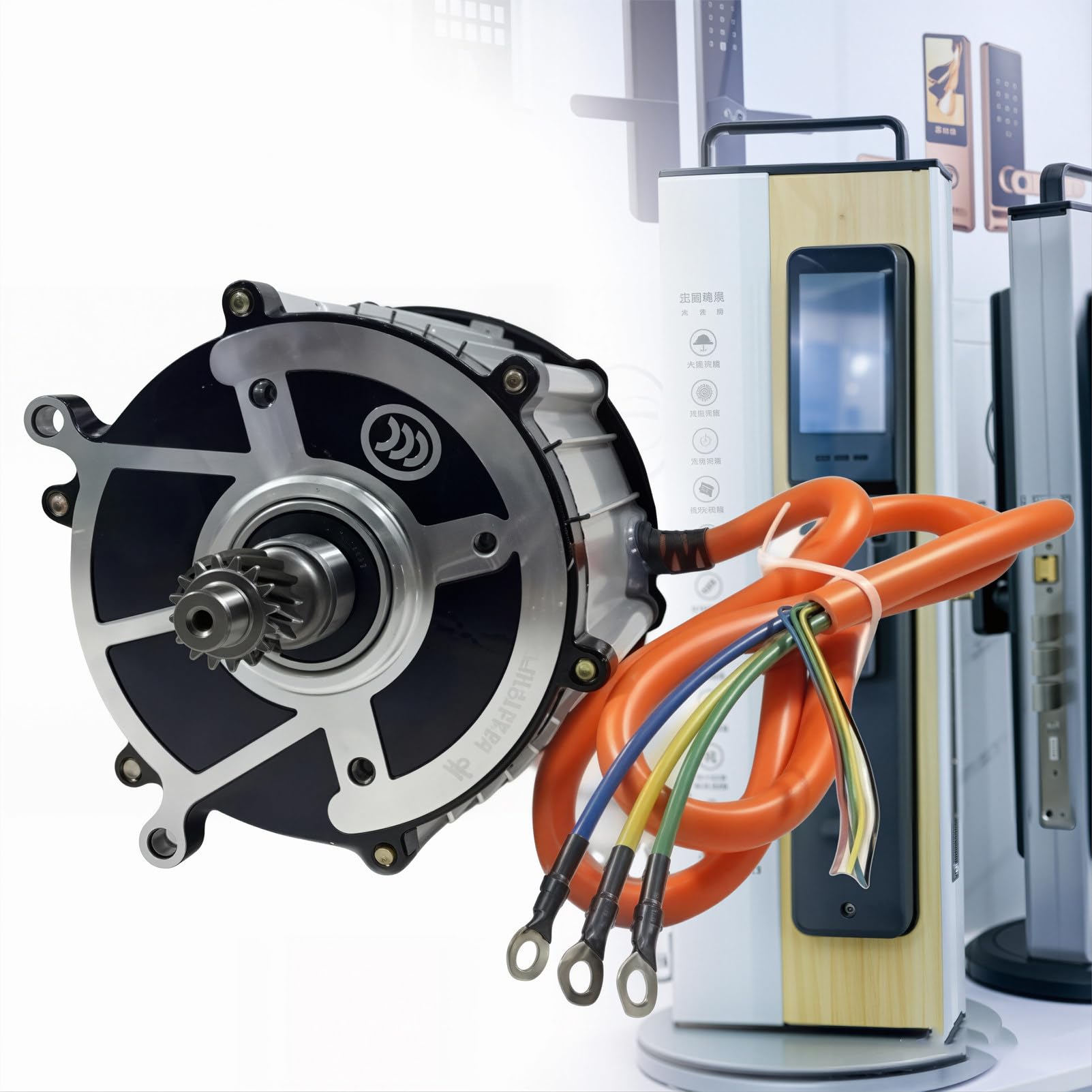 48v / 60v / 72v Motor Triciclo EléCtrico 550w-2000w Motores Diferenciales Sin Escobillas De Imanes Permanentes, Motor 16 Dientes para Triciclos Y Cuadriciclos EléCtricos 60V-1000W
