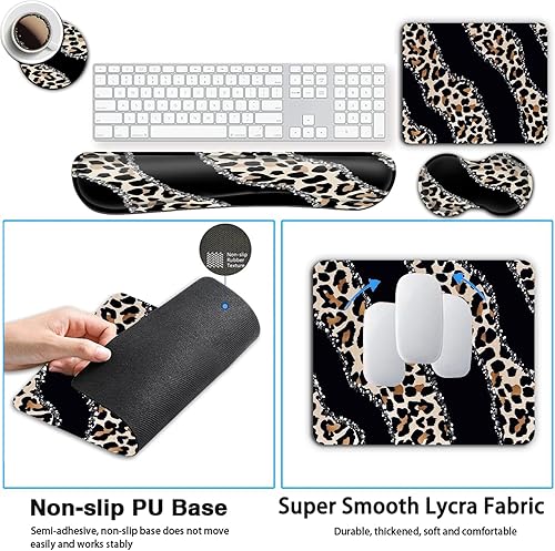 Miniatura 3 de Alfombrilla de mouse para juegos con reposamuñecas, reposamuñecas ergonómico de espuma viscoelástica para computadora, hogar, oficina, trabajo,