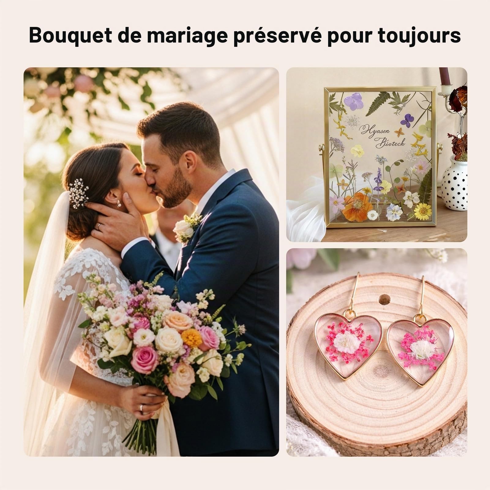 Caydo Kit de presse à fleurs en bois 27,9 x 27,9 cm 10 couches pour adultes, marque-page à faire soi-même, cadre de fleurs pressées – Conserve les bouquets funéraires de mariage et les plantes, les