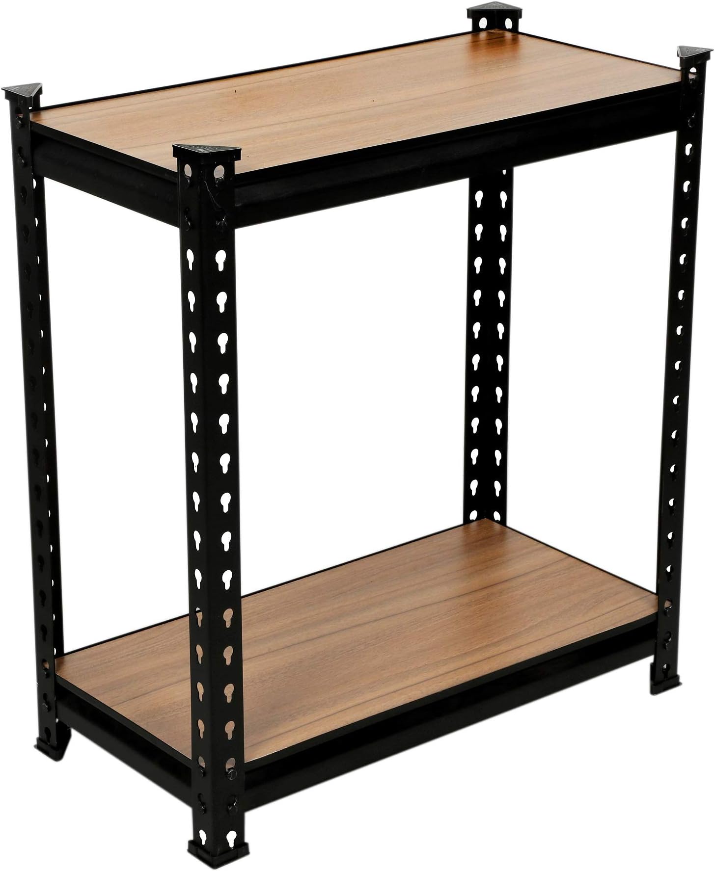 STAR WORK - Shelf Storage Rack Heavy Duty Steel Laminate MDF Sheet Shelving Height Adjustable Multi Use Heavy Duty Storage Racks [2- Section, 2'3"X2"X1"]