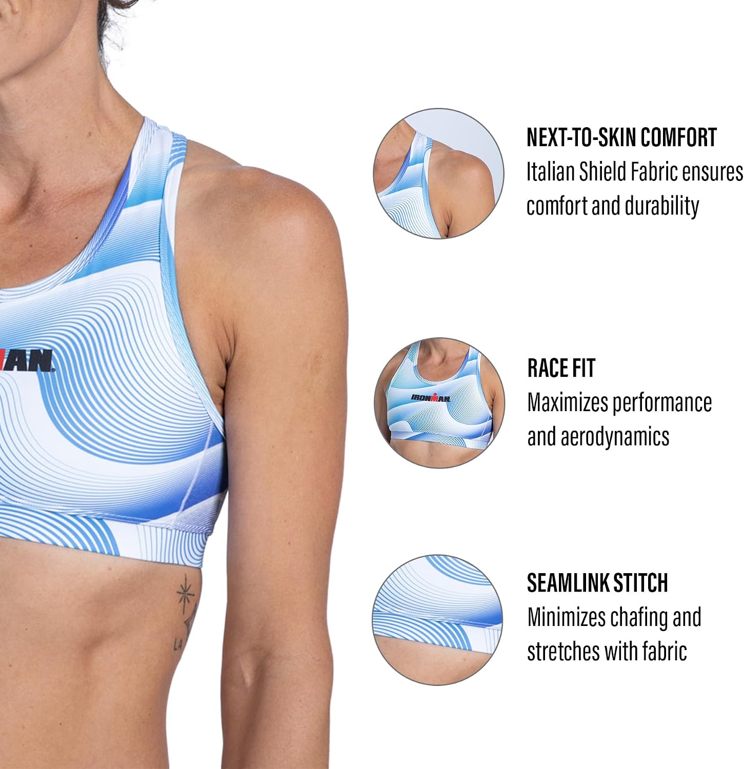 Zoot Women’s LTD Triathlon Sports Bra, Racerback High Performance Tri Sports Bra for Swim, Bike, Run & UPF 50+ Fabric