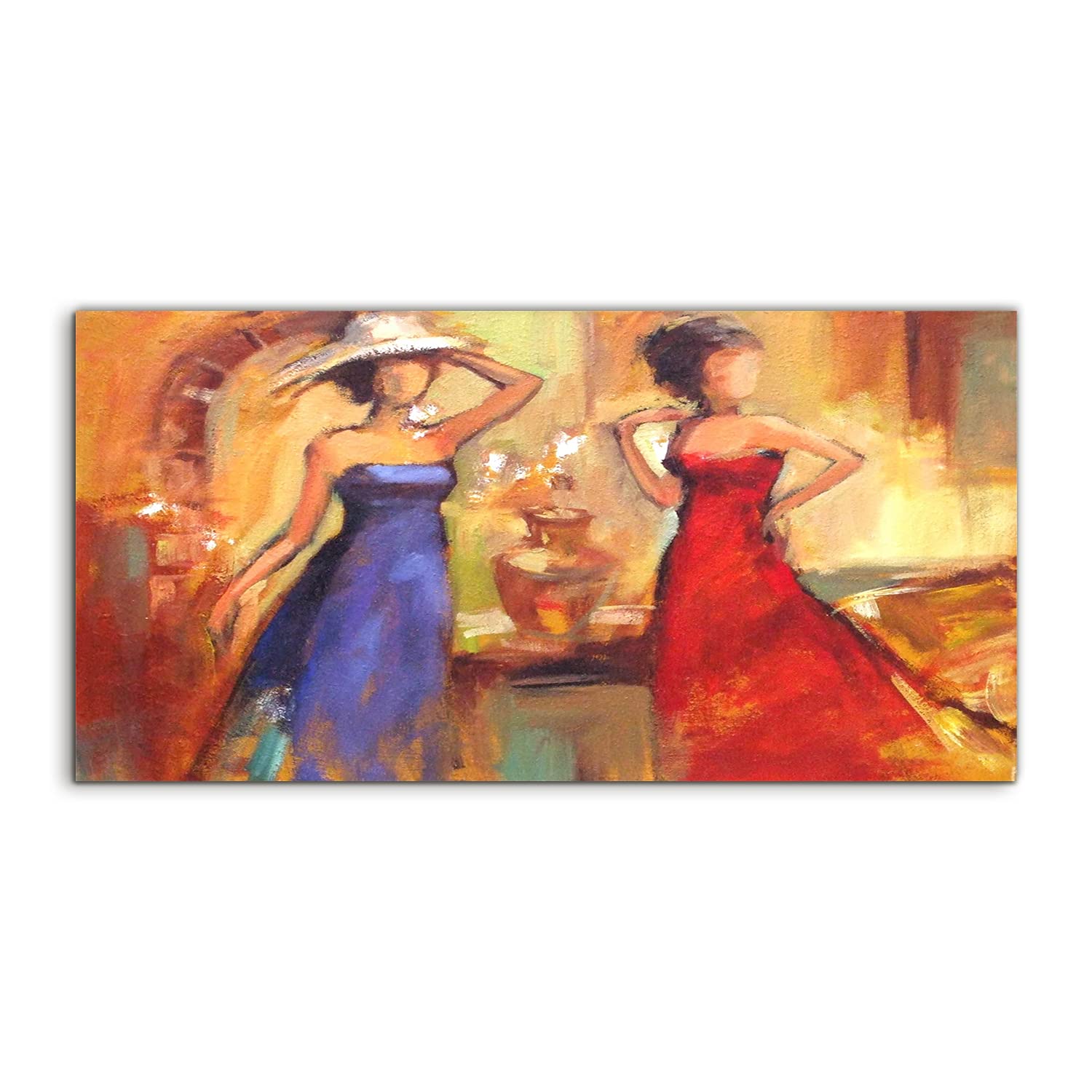 Coloray Pintura acrílica Vidrio Acrílico 120x60cm Cuadro De Pared Sala De Estar Arte Mural - Arte arte de mujeres