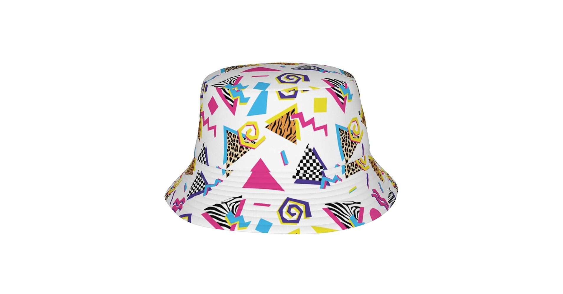 Retro 80s 90s Bucket Hat Accessories Women Men White Hip Hop