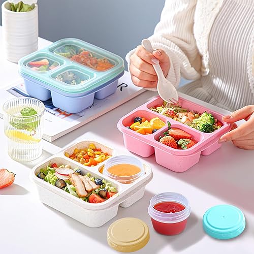 Miniatura 4 de Paquete de 12 recipientes para aderezo de ensalada, recipientes de condimentos de 2 onzas con tapas, recipientes de salsa a prueba de fugas para