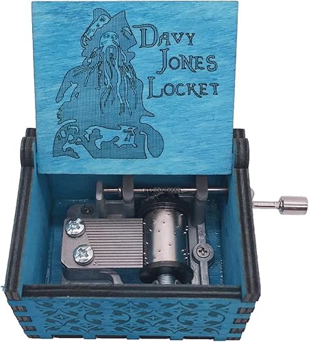 Miniatura 44 de Caja de música de manivela con tema de la película Lalaland, Caja musical de madera tallada, con tema central de la película Marrón