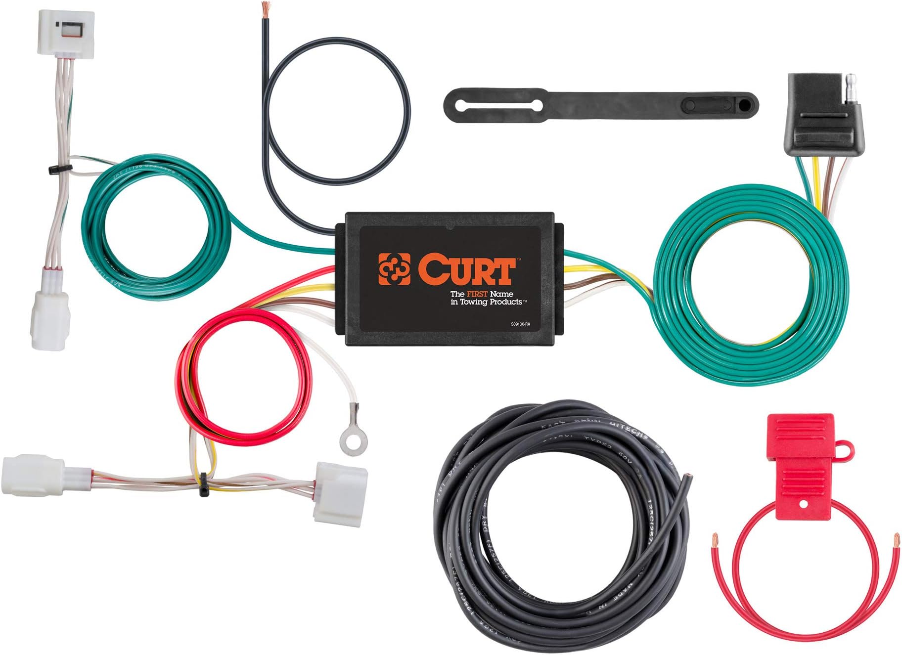 CURT56377 Vehicle-Side Custom 4-Pin Trailer Wiring Harness, Select Mazda CX-5, Black