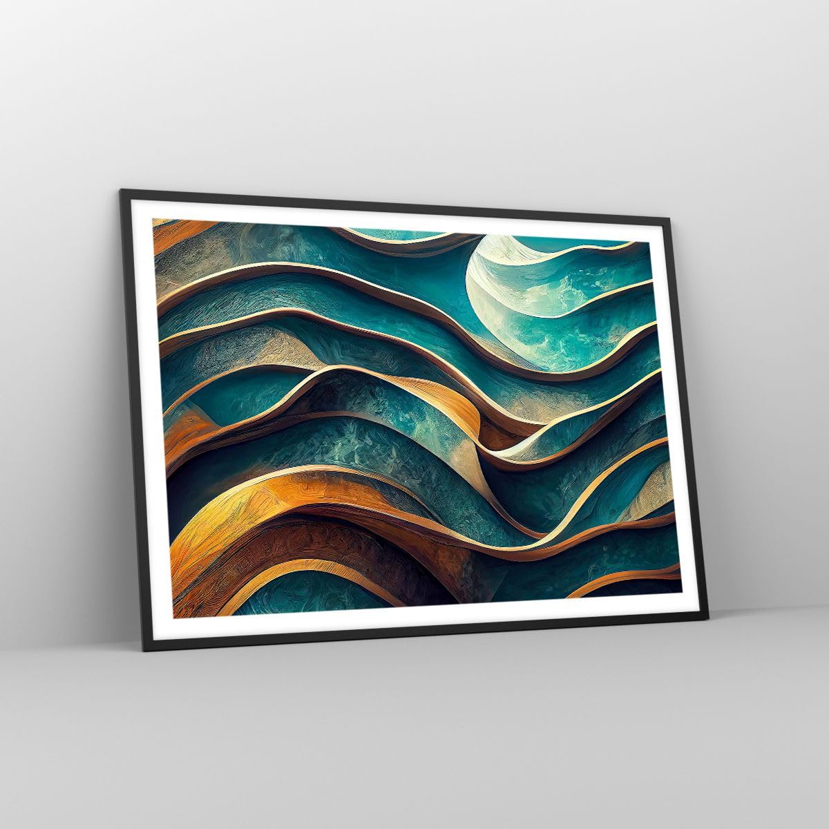 ARTTOR Poster da Parete 100x70 cm Cornice Nera Astratto Arte - 5649 - P2B