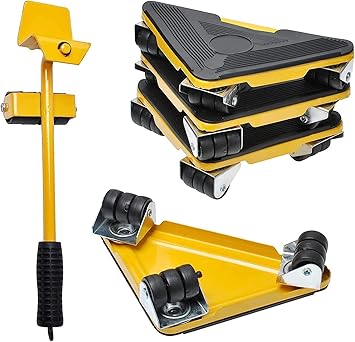 BLAGO BLAGO New Furniture Lifter Mover Tool with Furniture 360 rotatable Lifting Tool For Household Furniture Lifter and Rollers Set for Home Appliance Furniture Lifter Kit with 4 Sliders/Heavy Furniture Roller Move Tool Set for Sofas, Couches and Refrigerators Easy and Safe Moving, Garage Heavy Lifter