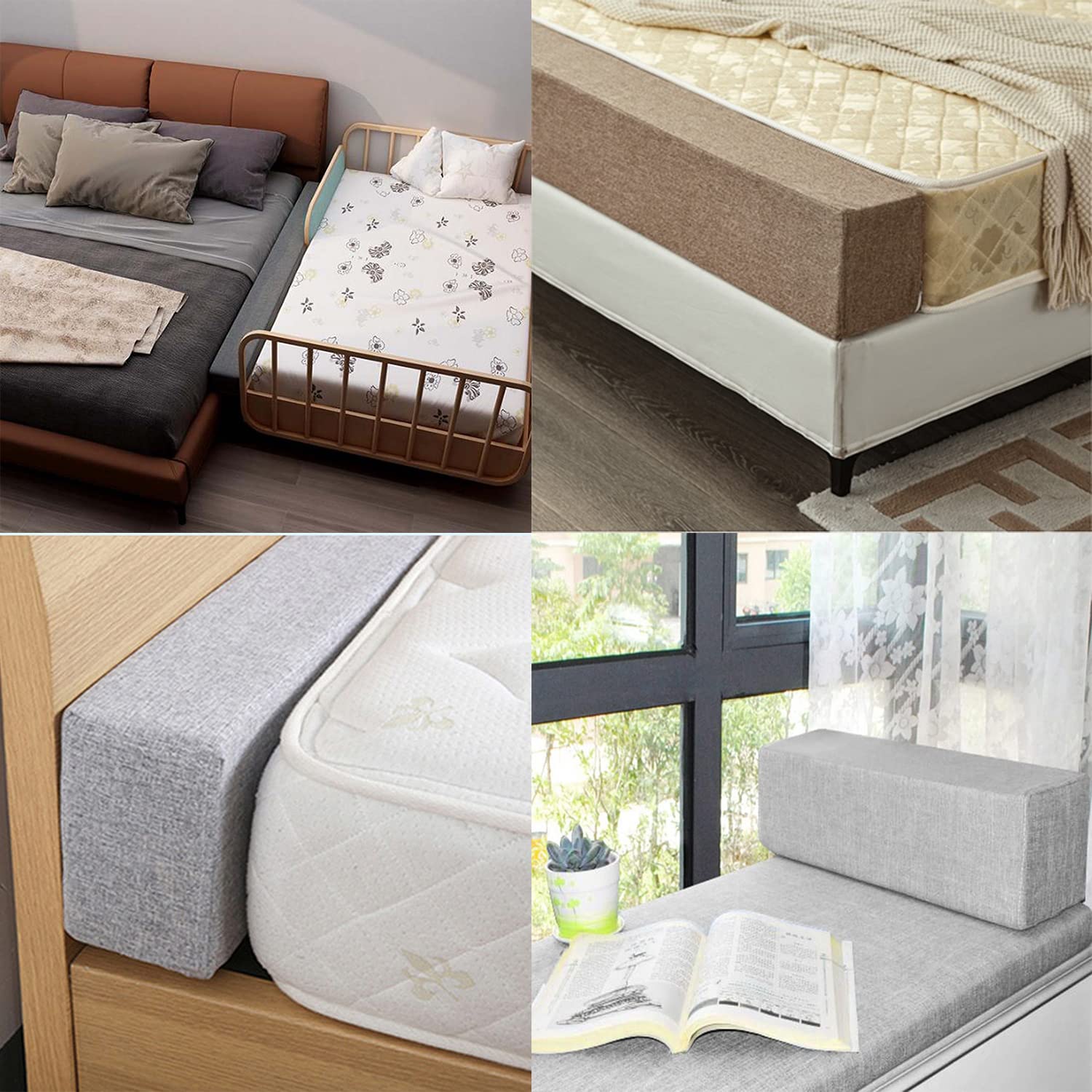 Remplisseur D'espace De Lit - Coussin Pour Combler Vide Entre Matelas Et Tête De Lit, 140x10x10 Cm