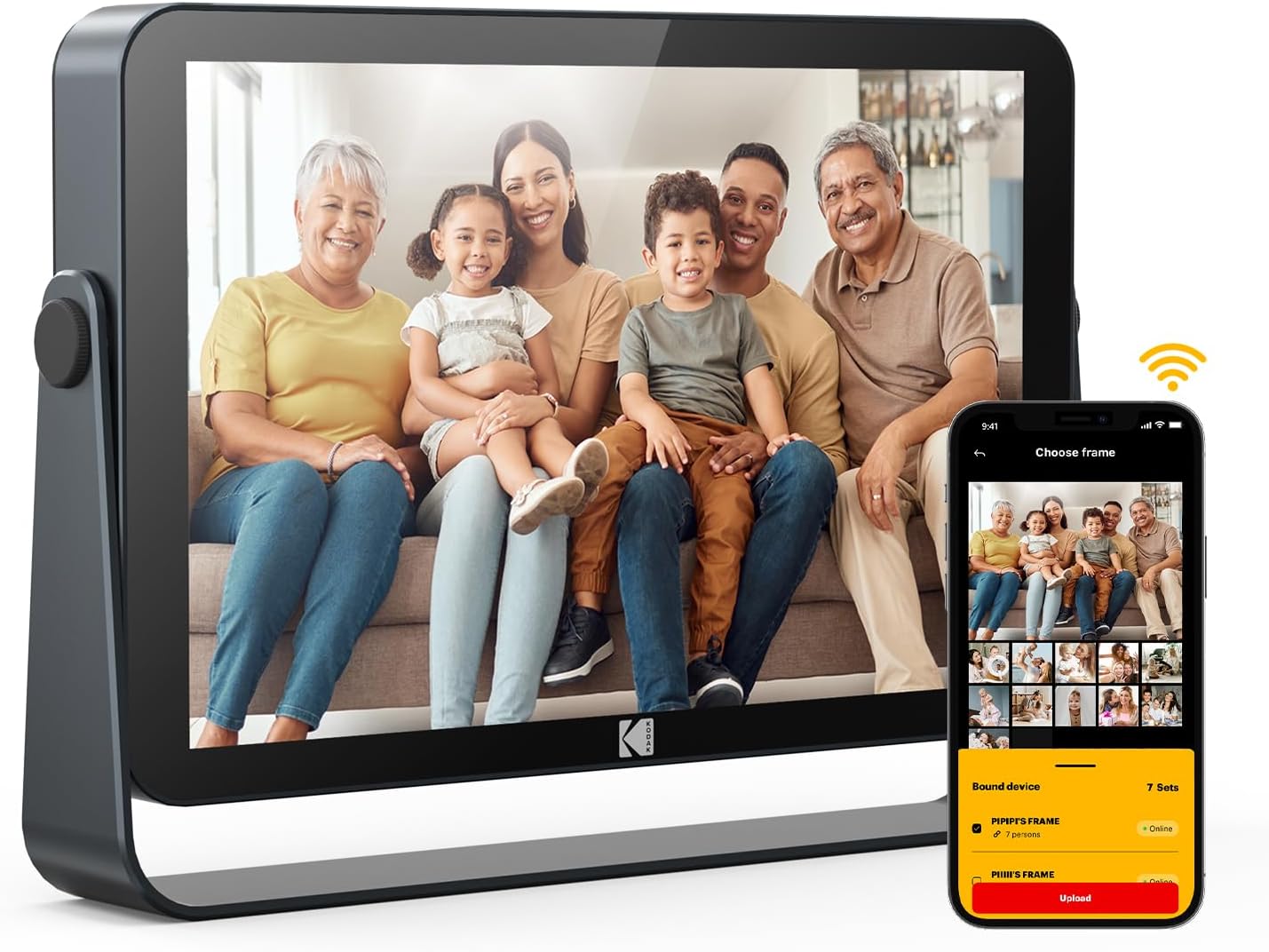 KODAK 10.1 Inch WiFi Digital Photo Frame, 4000mAh Battery