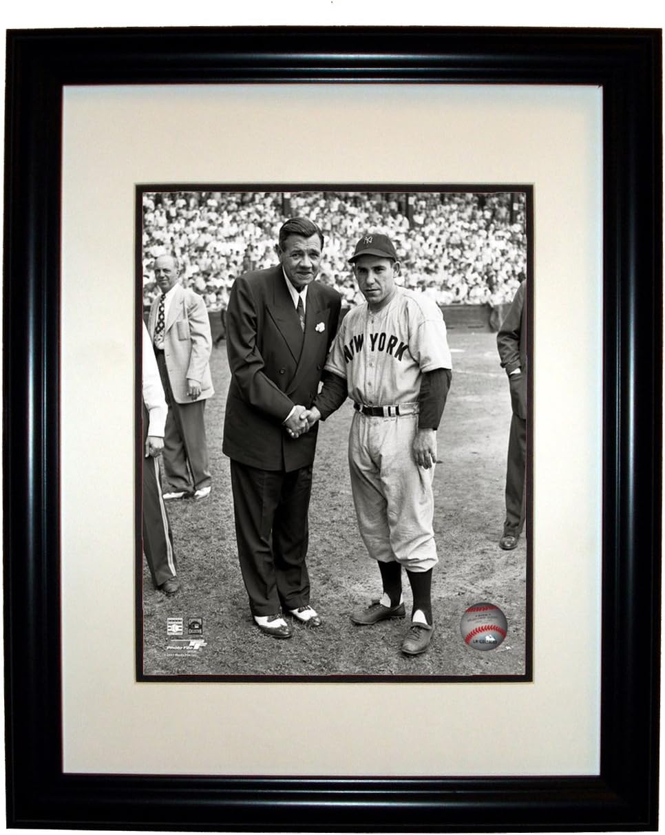 Babe Ruth & Yogi Berra NY Yankees 8x10 Photo 11x14 Black Frame #026