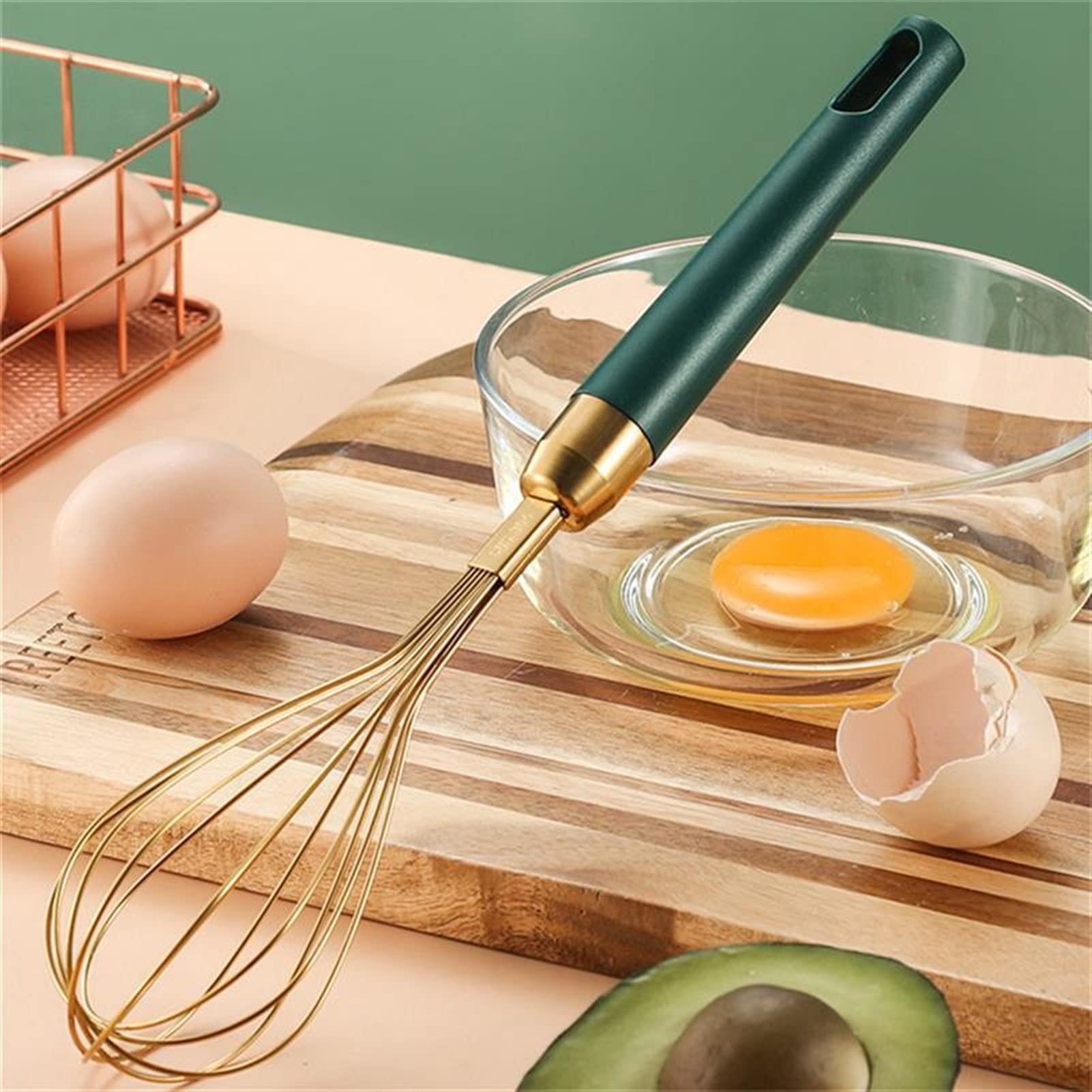 Frusta da cucina Carattero dell'uovo portatile Piccola torta di frusta manuale Fai da te Miscelatore Agitatore Milk Froterra Casa Cucina Bar Forniture da forno Forniture da cucina Sbattitore a Mano