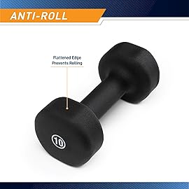 Marcy Neoprene Dumbbell, Single Piece, 10-lb, Midnight Black