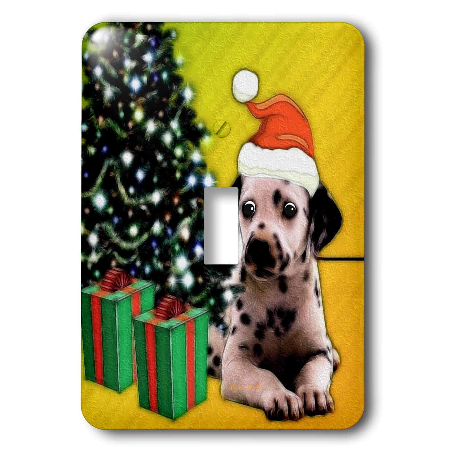 Interrupteur chiot dalmatien commande d'éclairage murale imprimée 3dRose