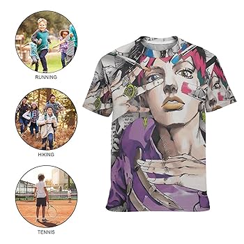 ジョジョの奇妙な冒険　岸辺露伴は動かない　Tシャツ ジョジョの奇妙な冒険：岸辺露伴のTシャツ サイン、カラーラメ