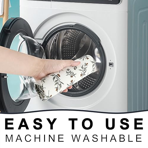 Miniatura 5 de Cambiador de pañales para bebé, 19.7 x 25.6 pulgadas, impermeable, con parte superior frontal de algodón 100% muselina y parte trasera de cuero,