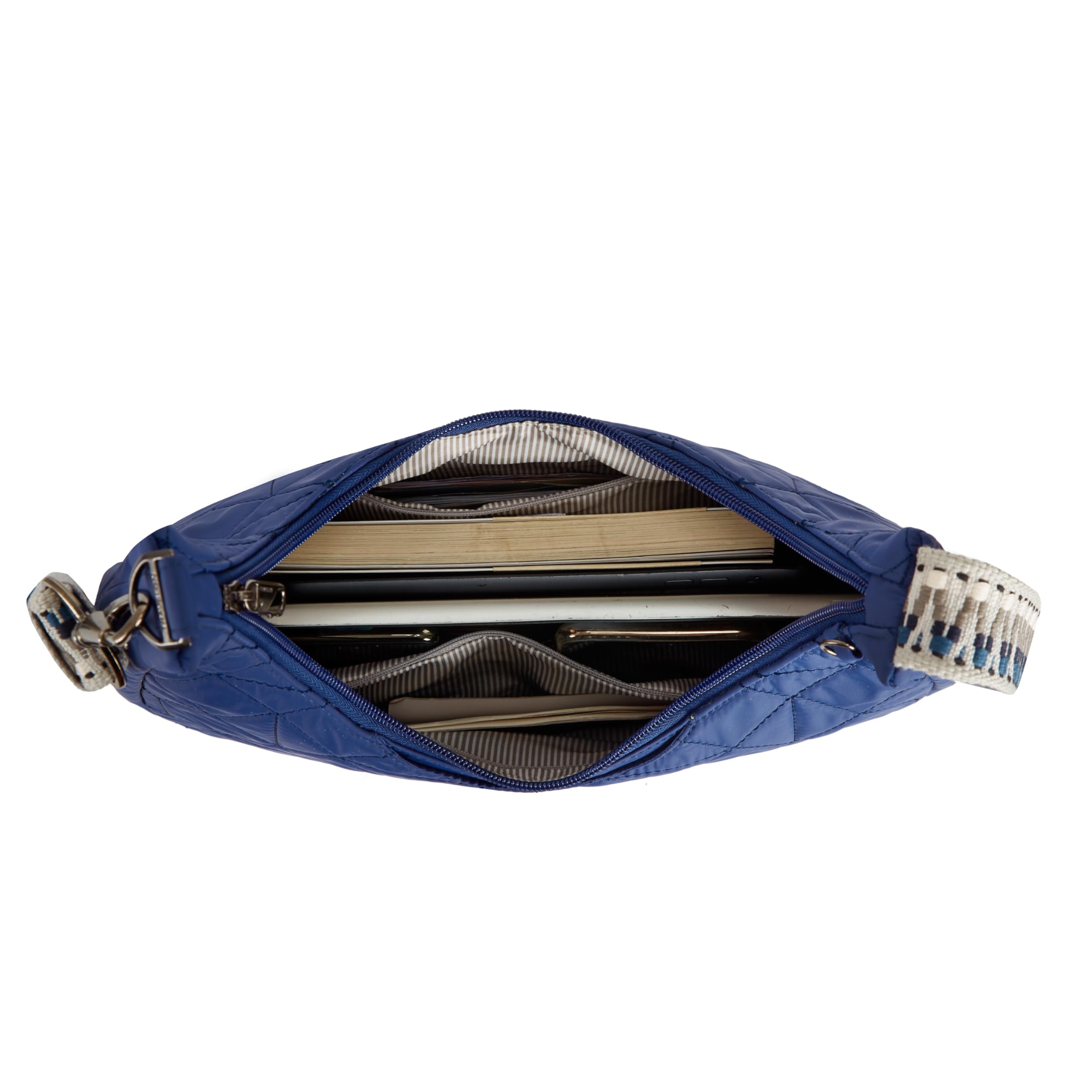 Travelon Miękka torba na ramię Boho, Unisex-Dorosły, Bujny niebieski, Bujny niebieski