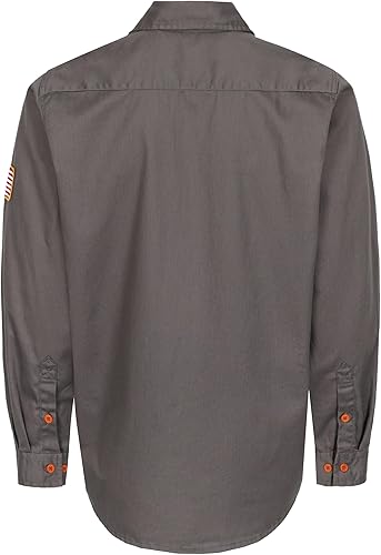 Miniatura 30 de BOCOMAL Camisas FR para hombre, resistentes al fuego, peso ligero, NFPA2112, camisa de soldadura ignífuga, acabado repelente al agua y al aceite