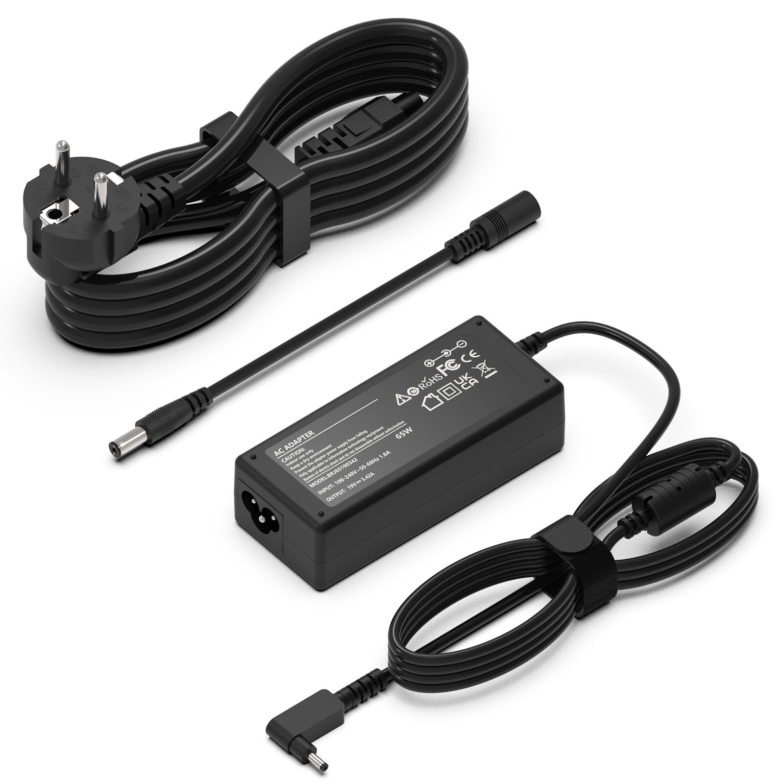 vhbw 1x alimentatore compatibile con Acer Aspire AS1690WLCi, AS1690WLMi, AS1691WLCi, AS1691WLMi, AS1692WLMi, AS1694WLMi, ZL6 notebook, 65 W