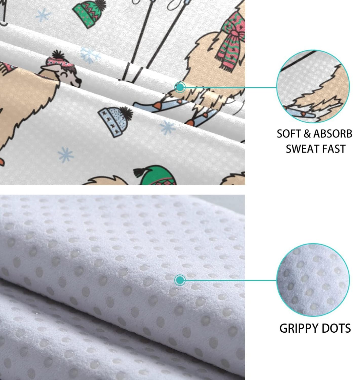 Chovvy ヨガタオル ヨガマットタオル おもしろ パグ ヨガ 可愛い かわいい 犬爪 パープル 極上の肌触り 滑り止め 吸汗 速乾 軽量 洗濯可 折りたたみ 収納袋付き 持ち運びに便利 ジム 旅行 国内最安値に挑戦