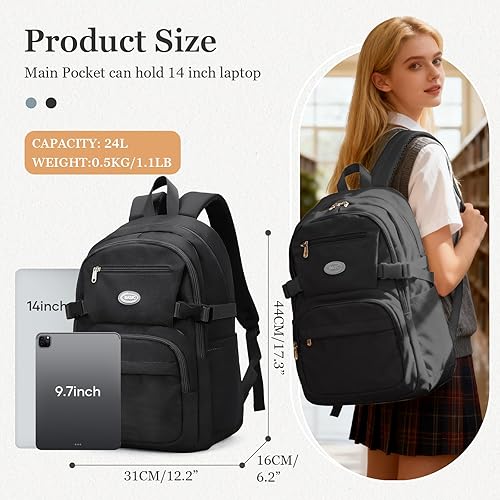 Miniatura 2 de Mochila Weradar para Hombres y Mujeres, a1-Negro, Grande