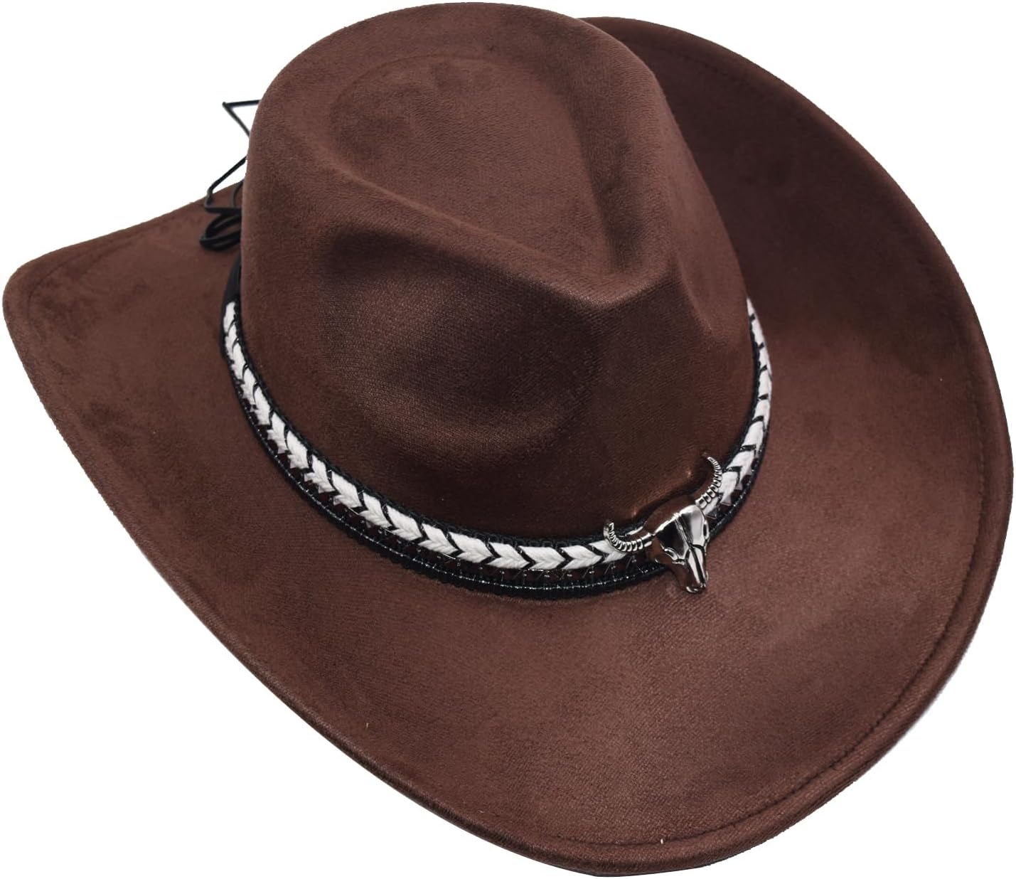 Women Men Western Cowboy Cowgirl Hat with Buckle Belt Wide Brim Outdoor Fedora Hats - Image 6